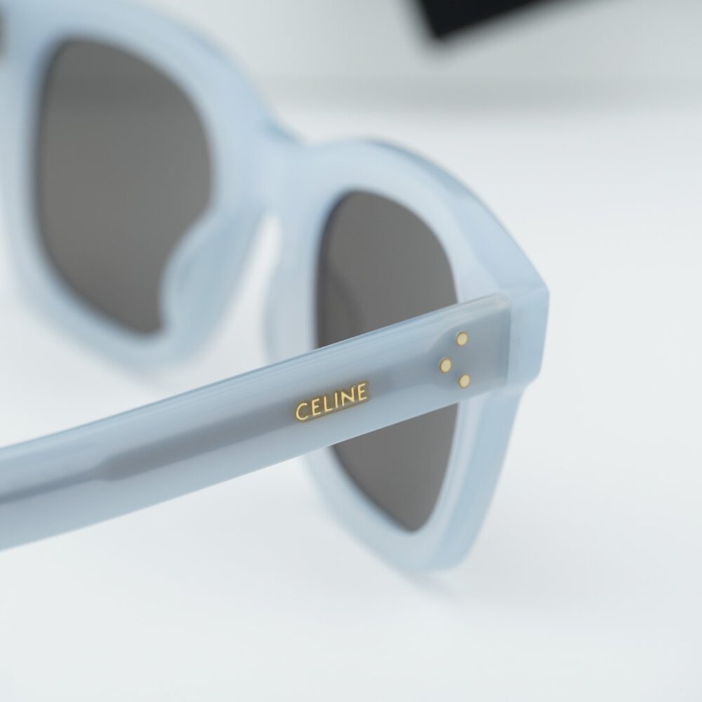 Celine CL40232I 20A Rectangle Sunglasses - Glossy Grey/Grey - Picture 6 of 10